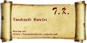 Teutsch Kevin névjegykártya